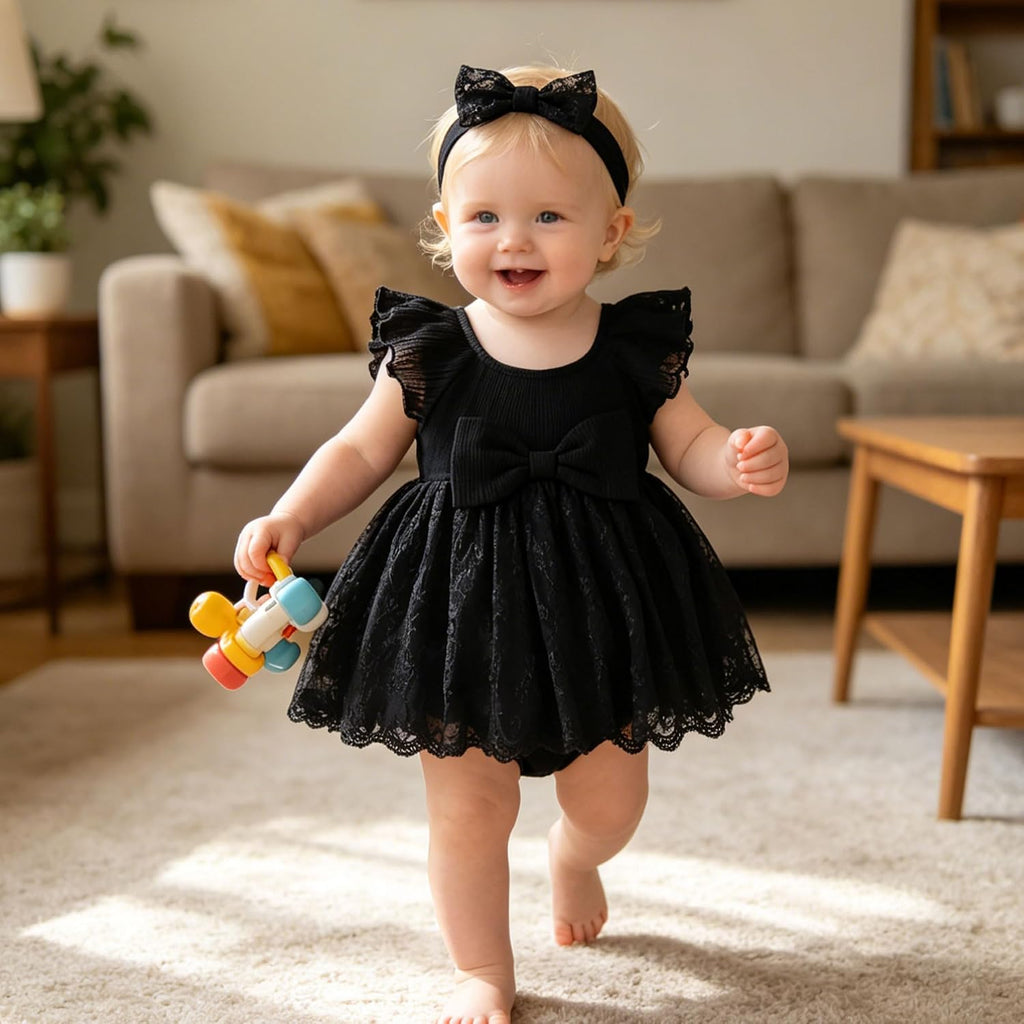 Baby Girl Romper Ribbed Tutu Photography Dress