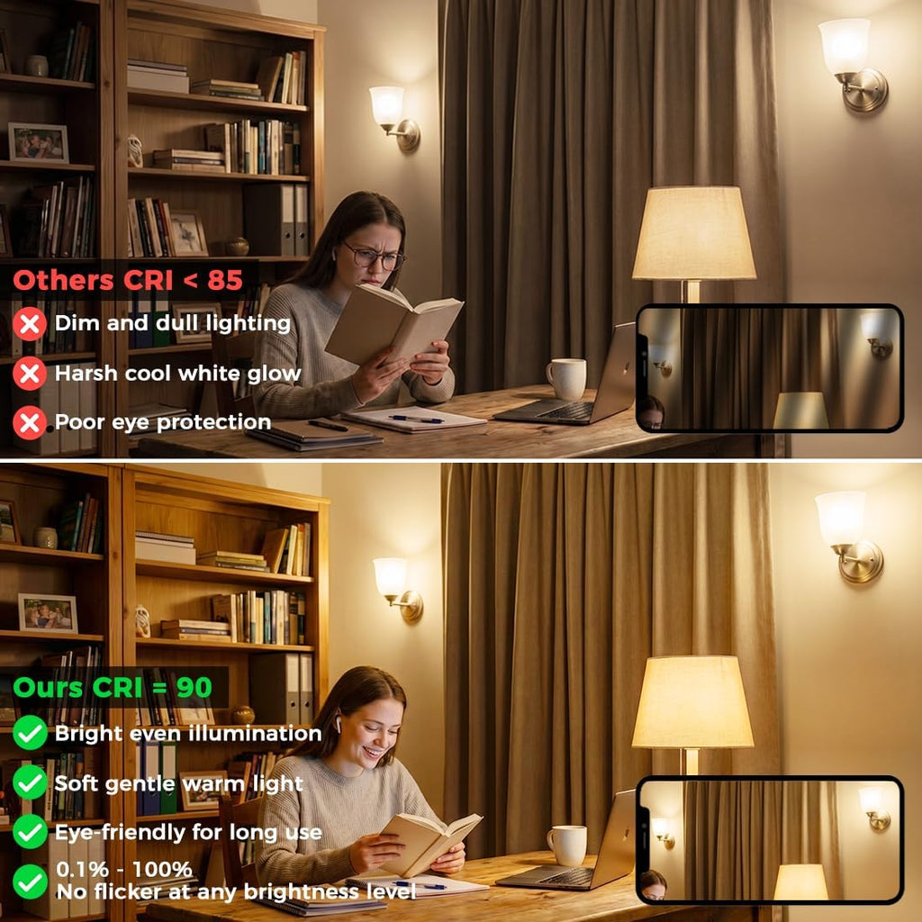 Led Light Bulb, 12W, 120 Watt Equivalent, 2700K/4500K/5700K 3CCT, 9 RGB Colors, Color Changing Light Bulb with Remote