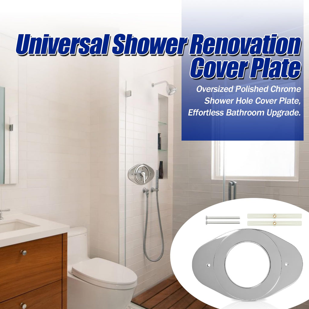 Universal Shower Renovation Cover Plate, Effortless Bathroom Upgrade