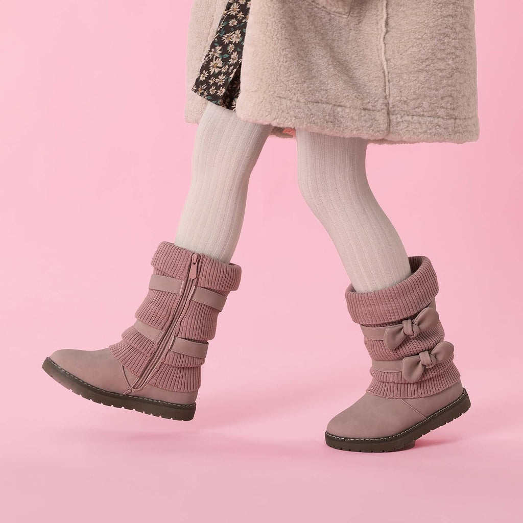 Girls Winter Mid Calf Snow Boots