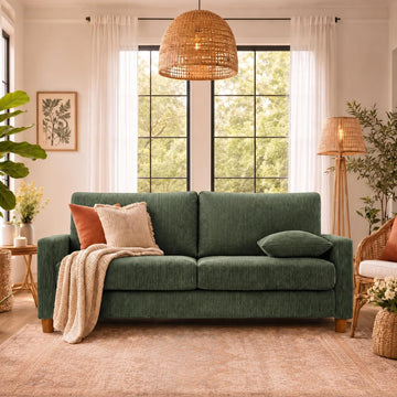 70in Corduroy Couch, Small Loveseat Sofa, Oliver Corduroy Couch