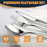 Silverware Set for 8, Heavy Duty Stainless Steel Cutlery Set Flatware Set,40-Piece Premium Silverware