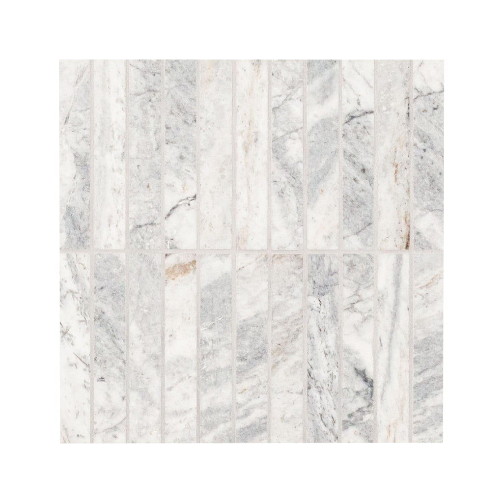 Marble Wall Stacked Pattern Honed Floor Wall Tile| Capri Blue | 1" x 6"