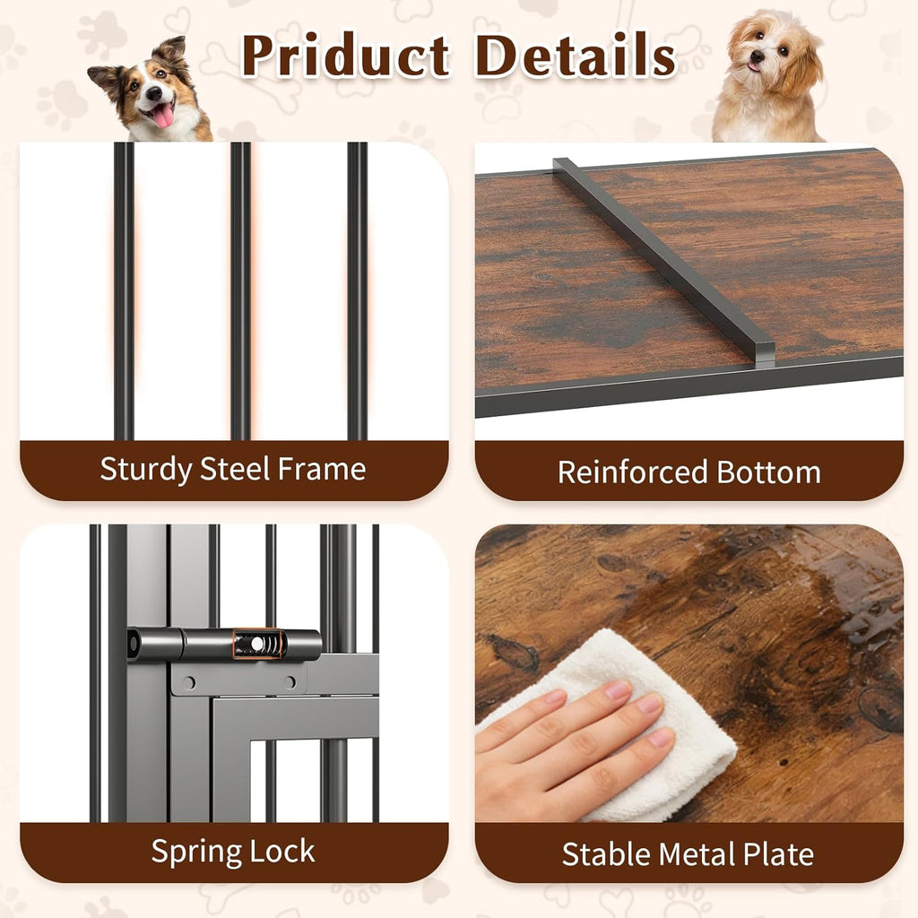 31.5 Inch Dog Crate Furniture, Modern Side End Table Style Dog Cage, Heavy Duty Dog Kennel for Medium Dogs up to 45 lb