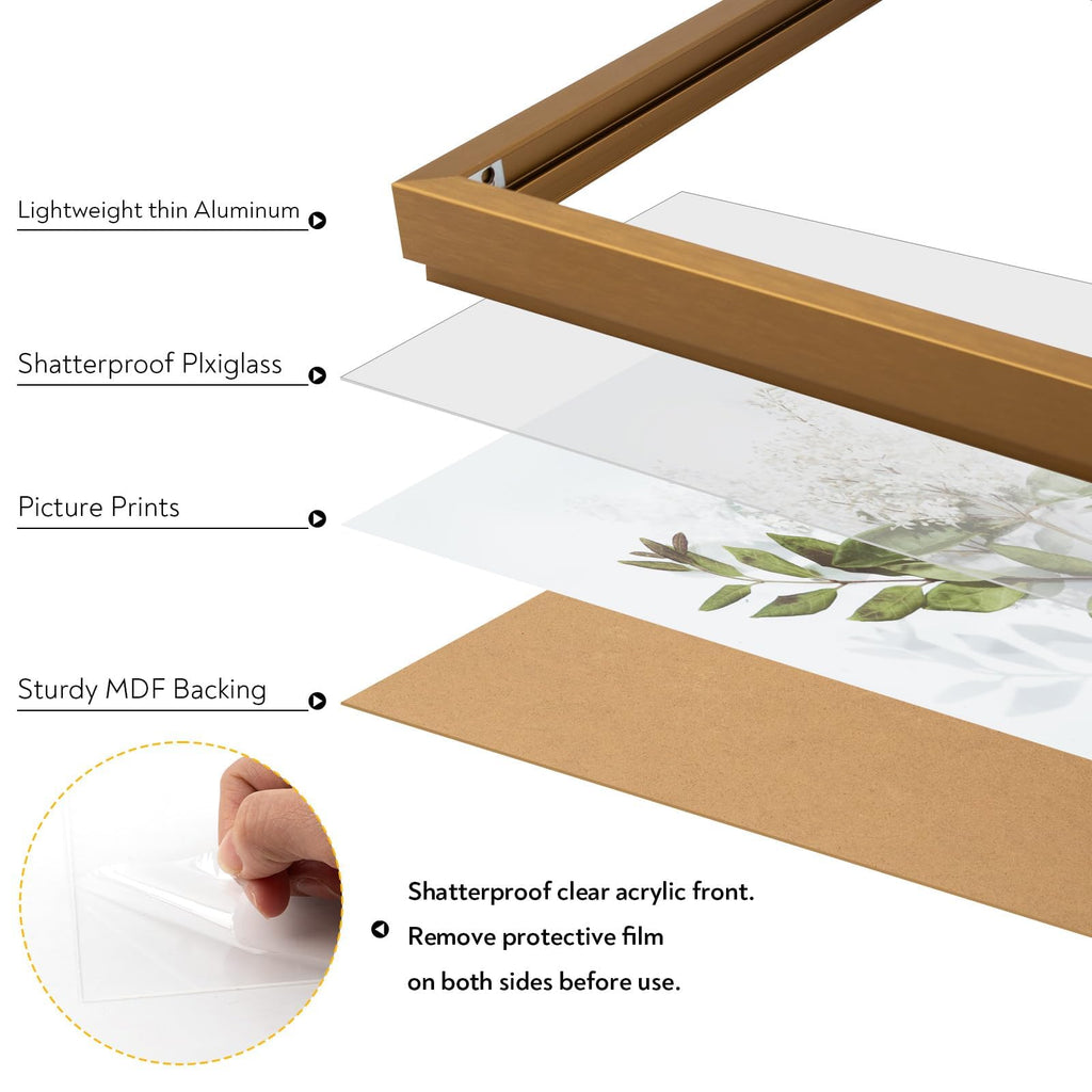 18x24 Aluminum Poster Frame Acrylic Front Bronze
