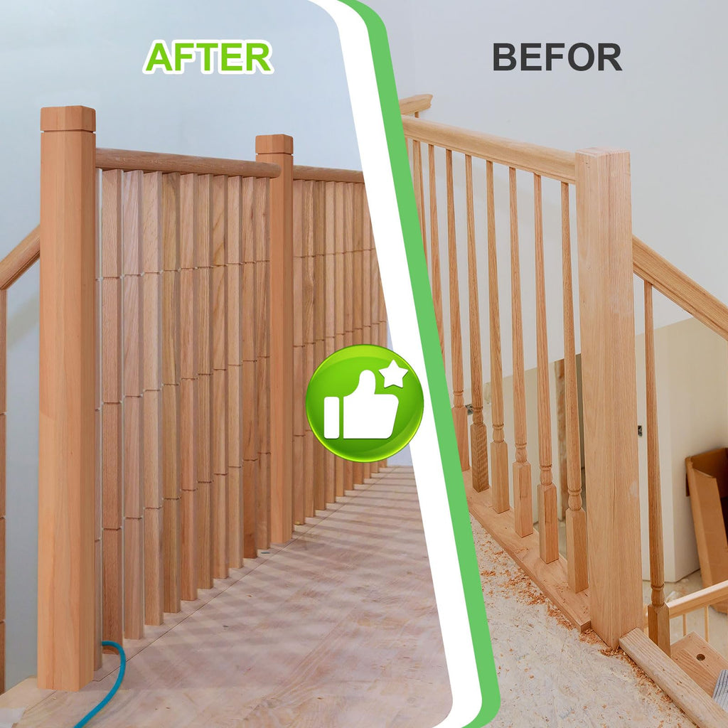 2 Pcs 3" x 48" Solid Poplar Stair Newel Post with Single Groove