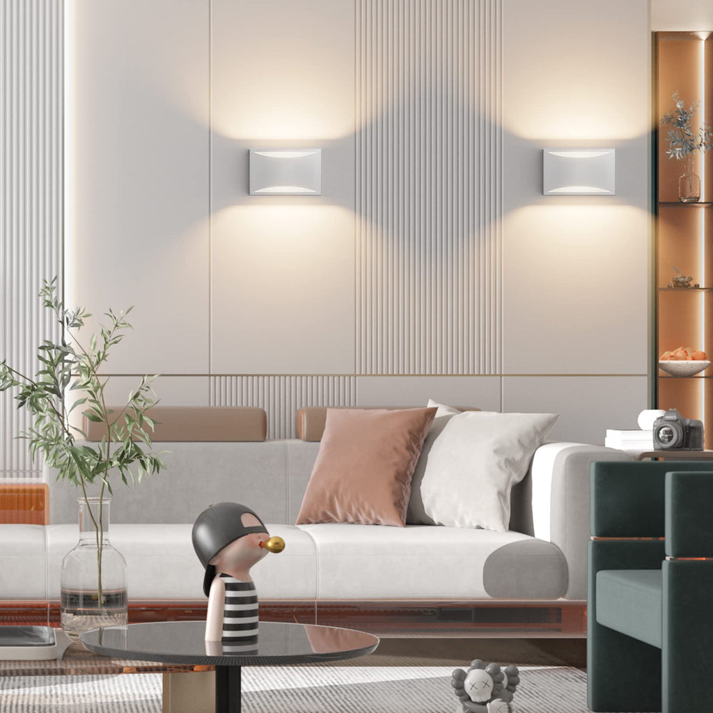 Aluminum Modern Indoor LED Wall Sconce Interior Wall Lights 1 Pack Hardwired Up and Down Wall Mount Light Bedroom