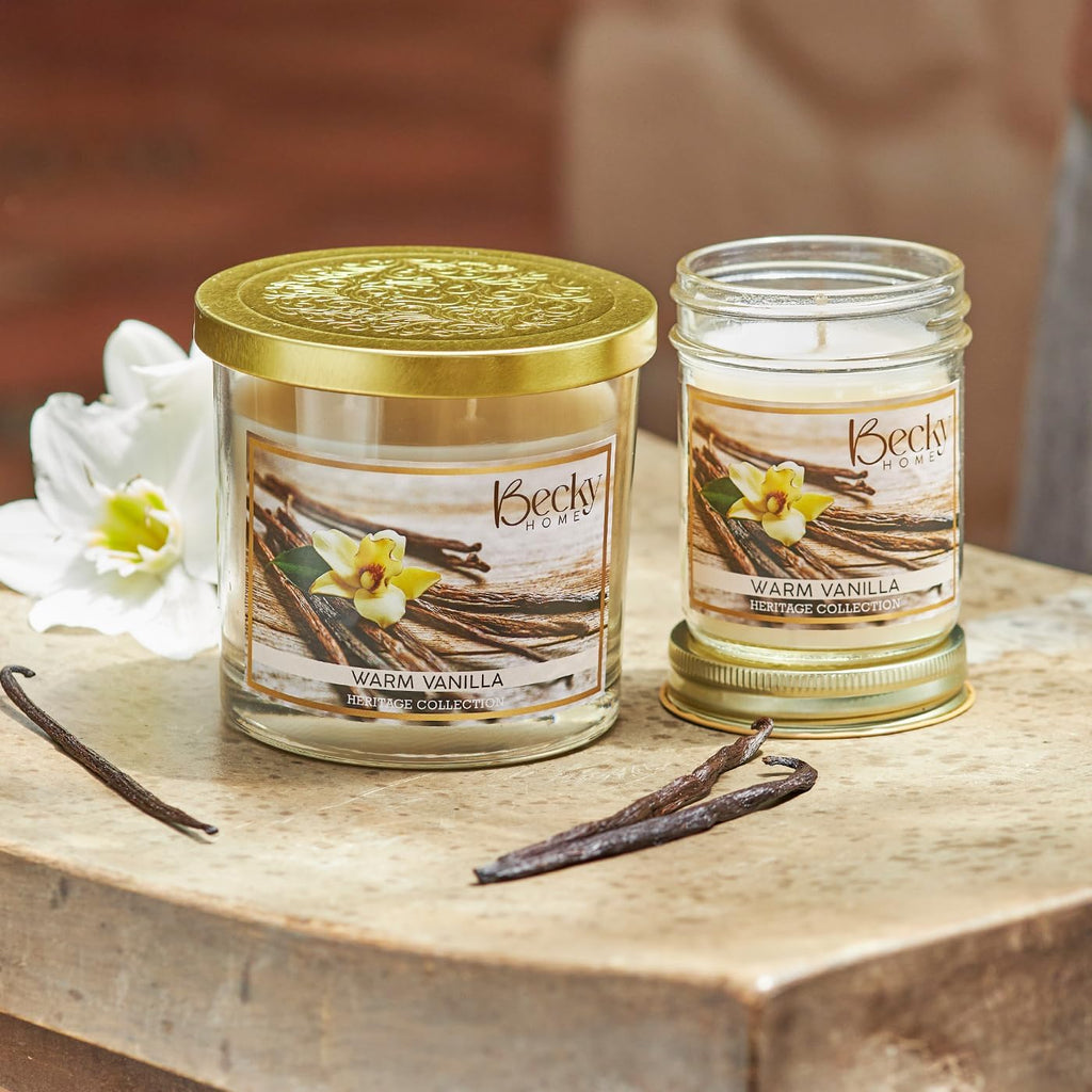 14.5oz Warm Vanilla Candle, 3 Wick Scented Candle