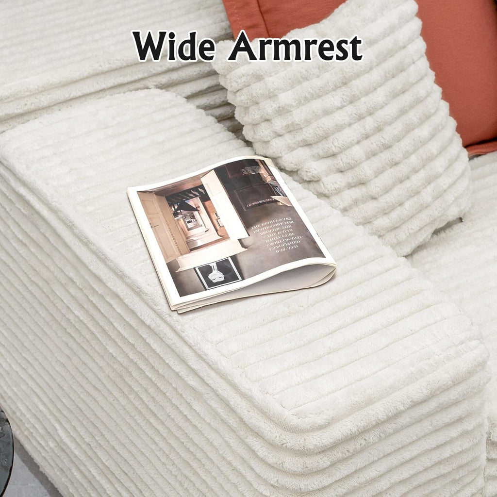 Boneless Couch Modular Sectional Sofa Cloud Corduroy Couch