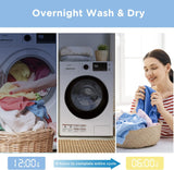 24" Washer and Dryer Combo 2.7 cu.ft 26lbs Washing Machine Steam Care, Overnight Dry, No Shaking Front Load