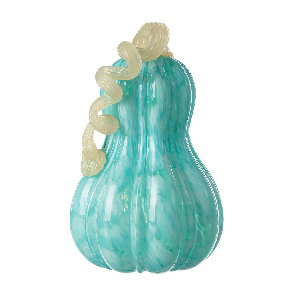 Fall Glass Pumpkin Decor Hand Blown Glass Pumpkin Table Top Home Decor for Fall Harvest & Thanksgiving Decorating