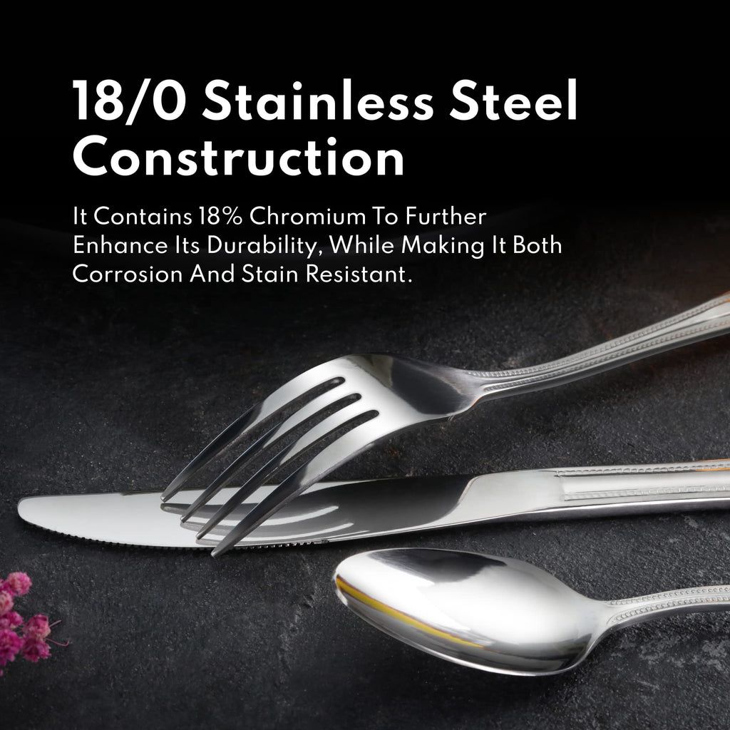 Shell Pattern Stainless Steel Flatware, 36-Piece