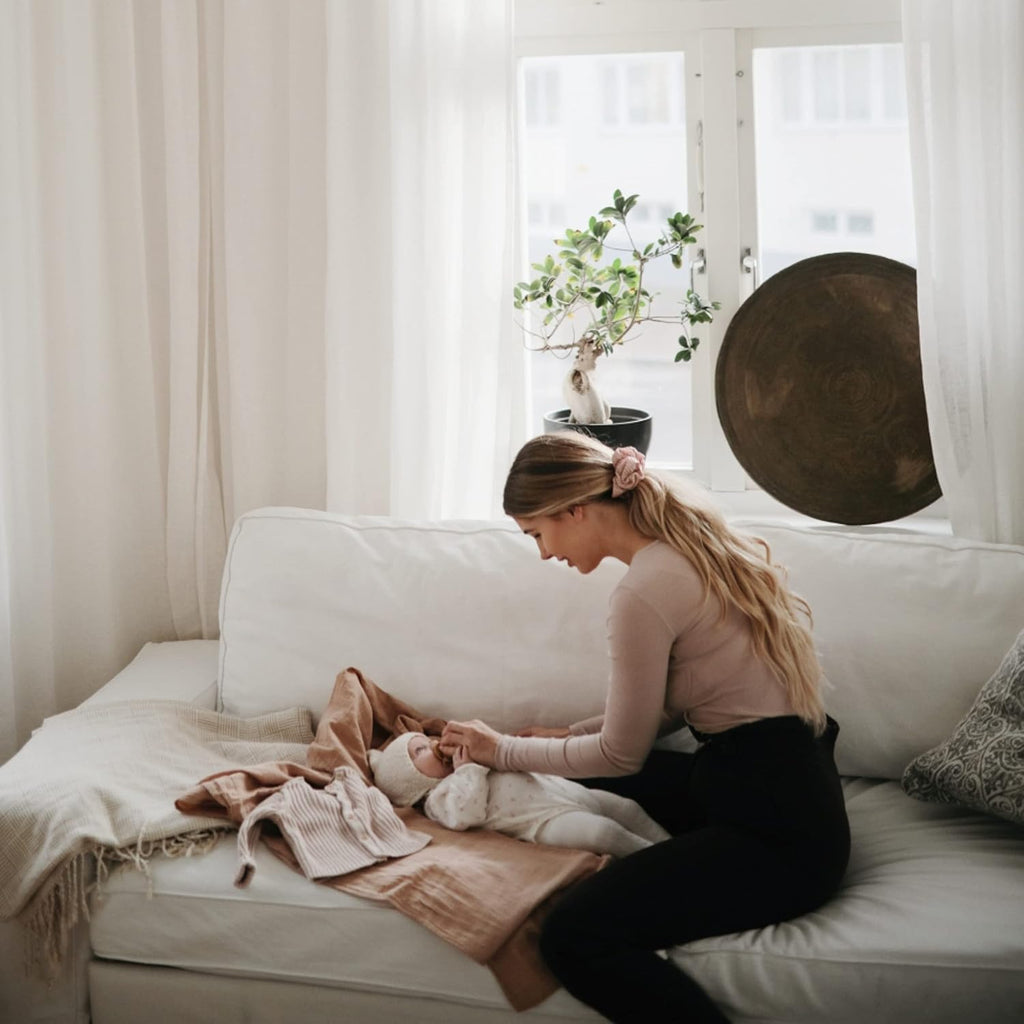 Muslin Baby Swaddle Blanket | 100% Organic Cotton (Natural)