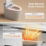 Smart Toilet with Bidet Built-in: Bidet Toilet with 4 Washing Modes Child Friendly, Toilet Bidet with Heated Seat