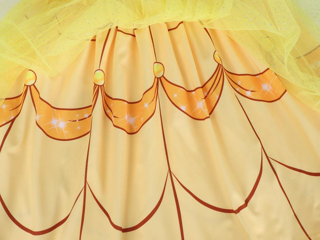 Princess Dress Girls Sparkly Tulle A-Line Casual Twirly Skater Dress