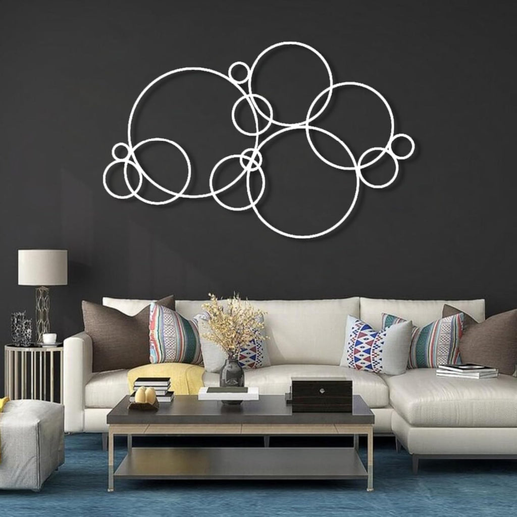 Metal Wall Art, Geometric Metal Wall Art, Abstract Bubbles Metal Wall Art, Modern Metal Wall Art, Geometric Wall Art