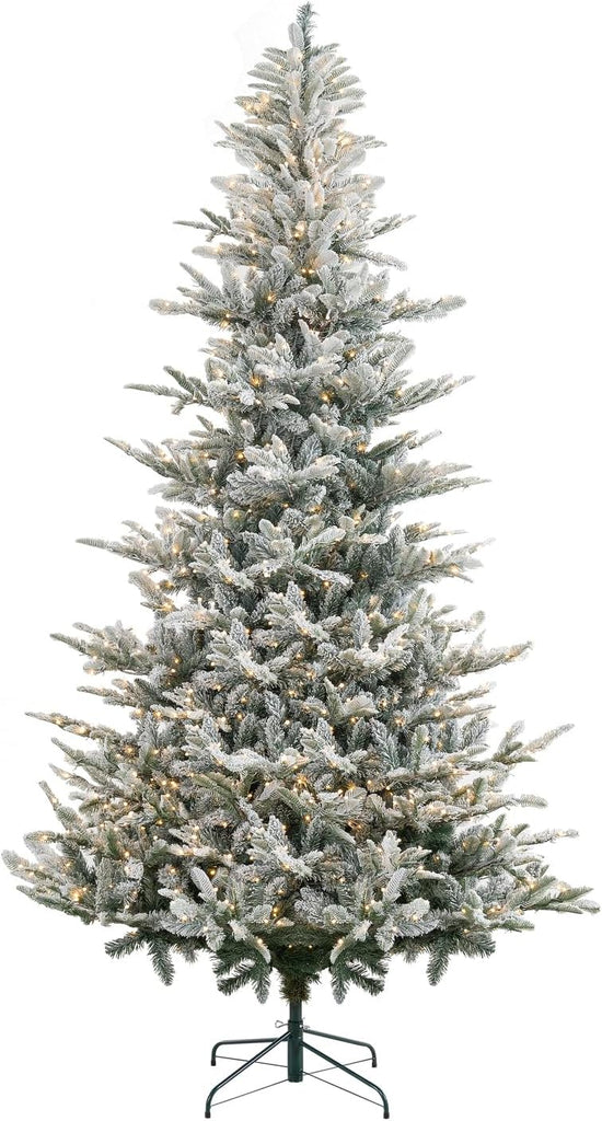 Marley Artificial Prelit Snow Flocked Christmas Tree