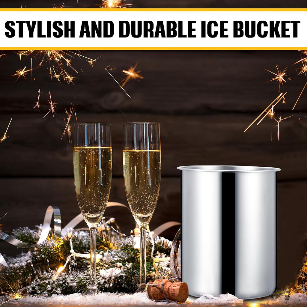 Wine Chiller Bucket 750 ML Champagne Bucket Stainless Steel Wine Chillers for Bottles Keeps Cold for Hours - Set of 6