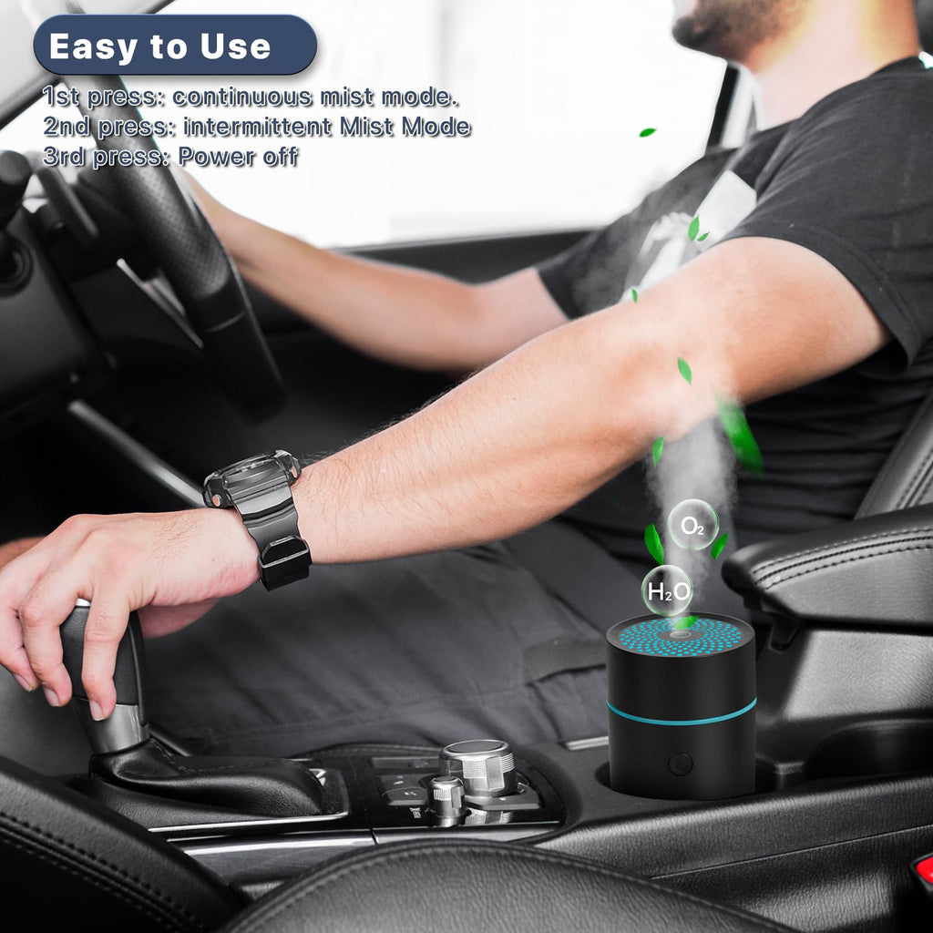 Car Fragrance diffusers, Air fresheners, USB-Powered Mini Ultrasonic Mist Humidifier Oil Diffuser for Vehicle