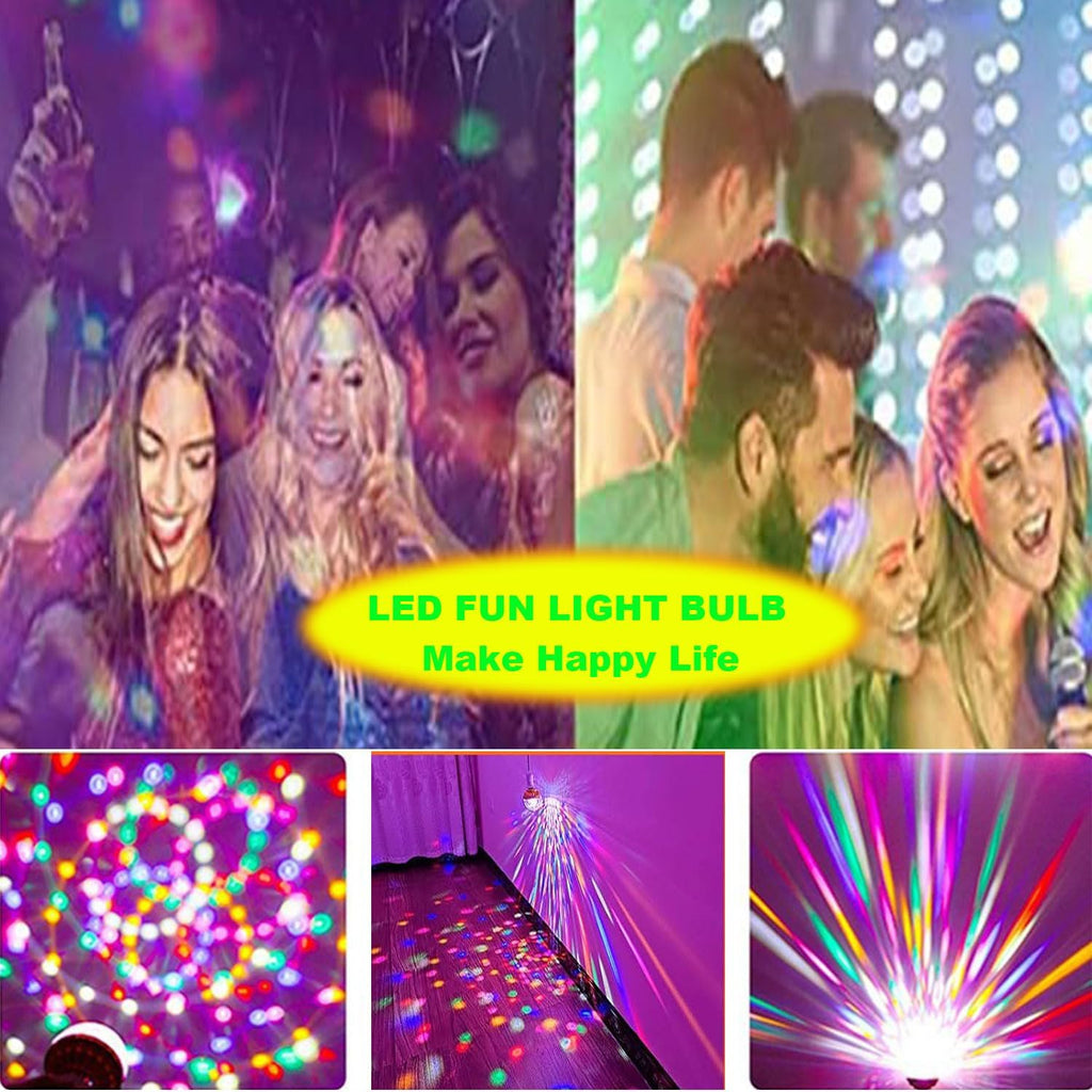 Voice Control Colorful Magic Rotating Ball Light, AC 85-265V E26/E27 LED Disco Ball Light, RGB Disco Light Bulb