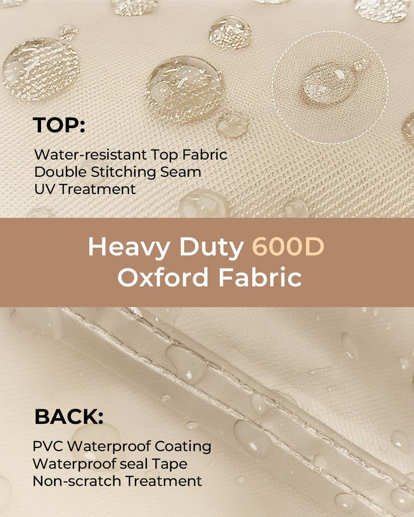 Patio Furniture Covers Set, 3 Piece Outdoor Furniture Cover Waterproof, 600D Heavy Duty Lawn Furniture Covers Set