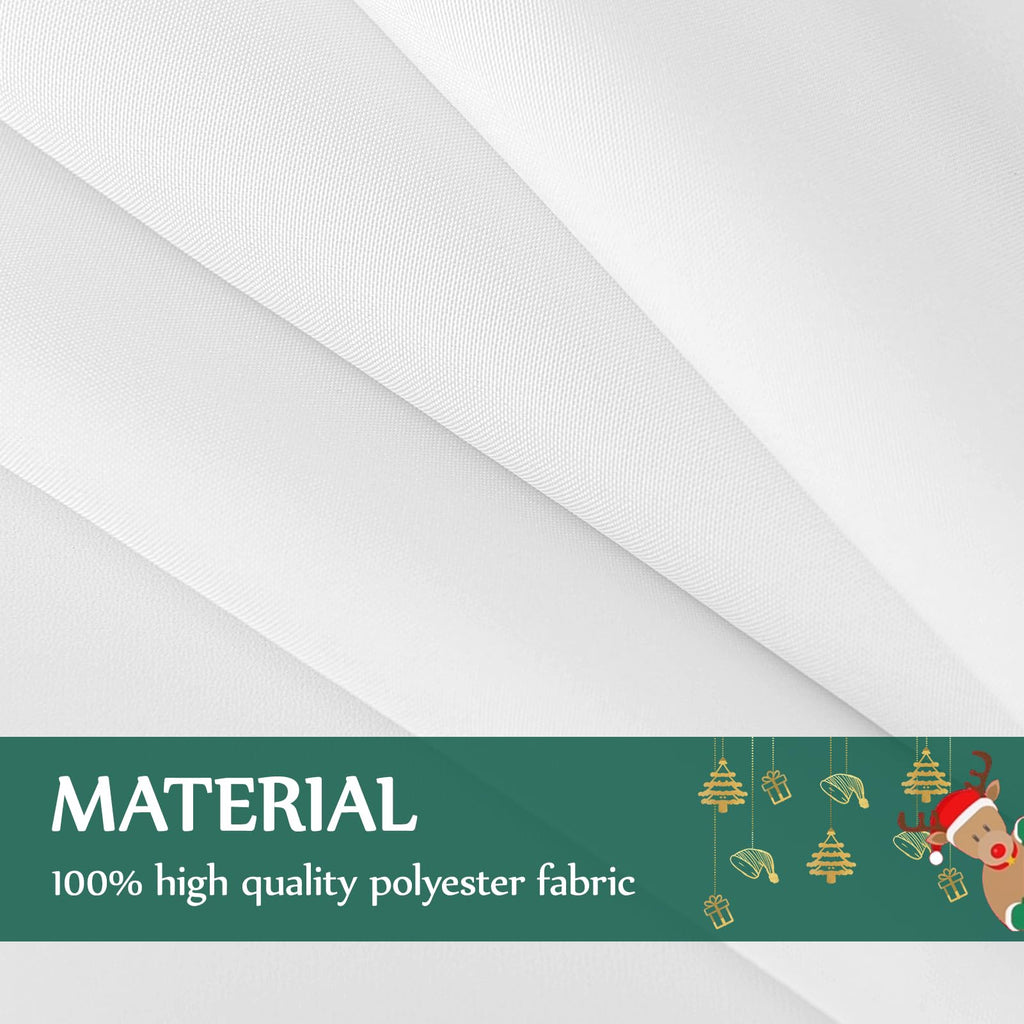 2 Pack White Rectangle Tablecloths 90x132 Inch for 6ft Tables