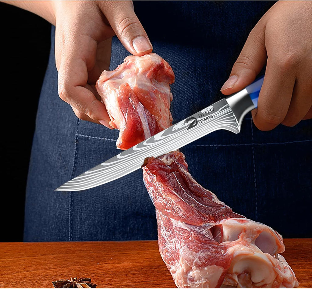 Chef Knife Sets with Roll Bag, 9 Pieces Professional Knife Set | High Carbon Stainless Steel Kitchen Chef Knife Set