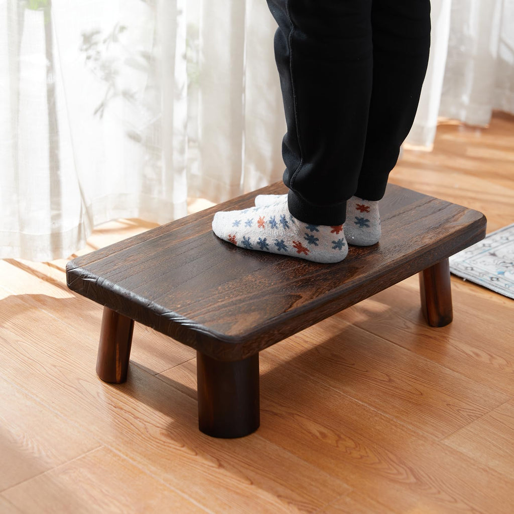 Paulownia Wooden Japanese Floor Table, Sturdy Lightweight Tea Table