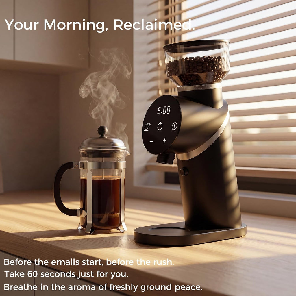 Coffee Grinder Electric Coffee Bean Grinder with 48mm Titanium Plated Conical Burrs, 51 Grind Settings for Espresso