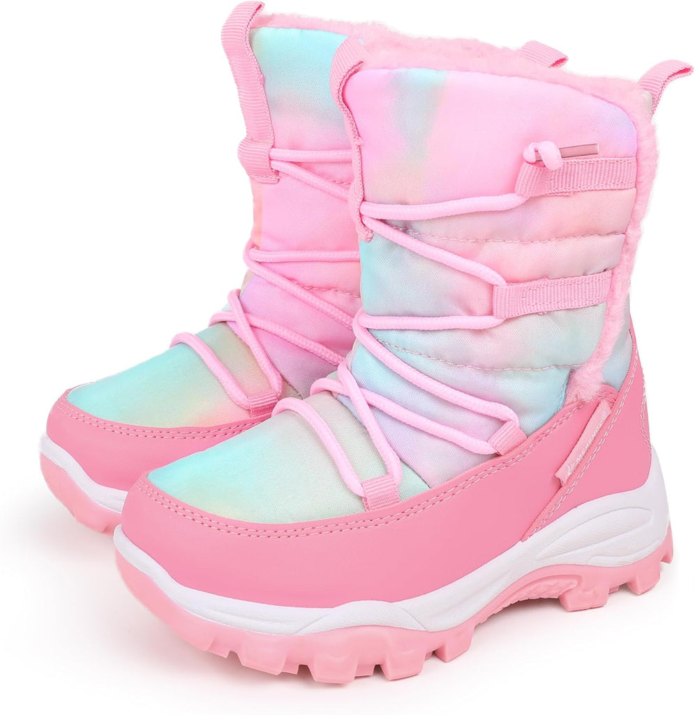 Kids Outdoor Winter Snow Boots, Warm Fur Lined