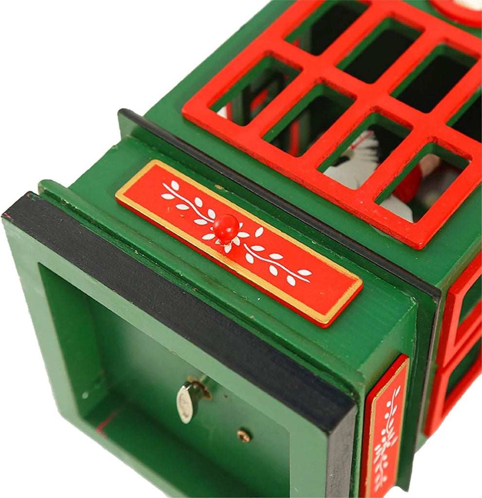 Christmas Wooden Carousel Music Box House Decorations Cute Rotating Design Tool Party Decor
