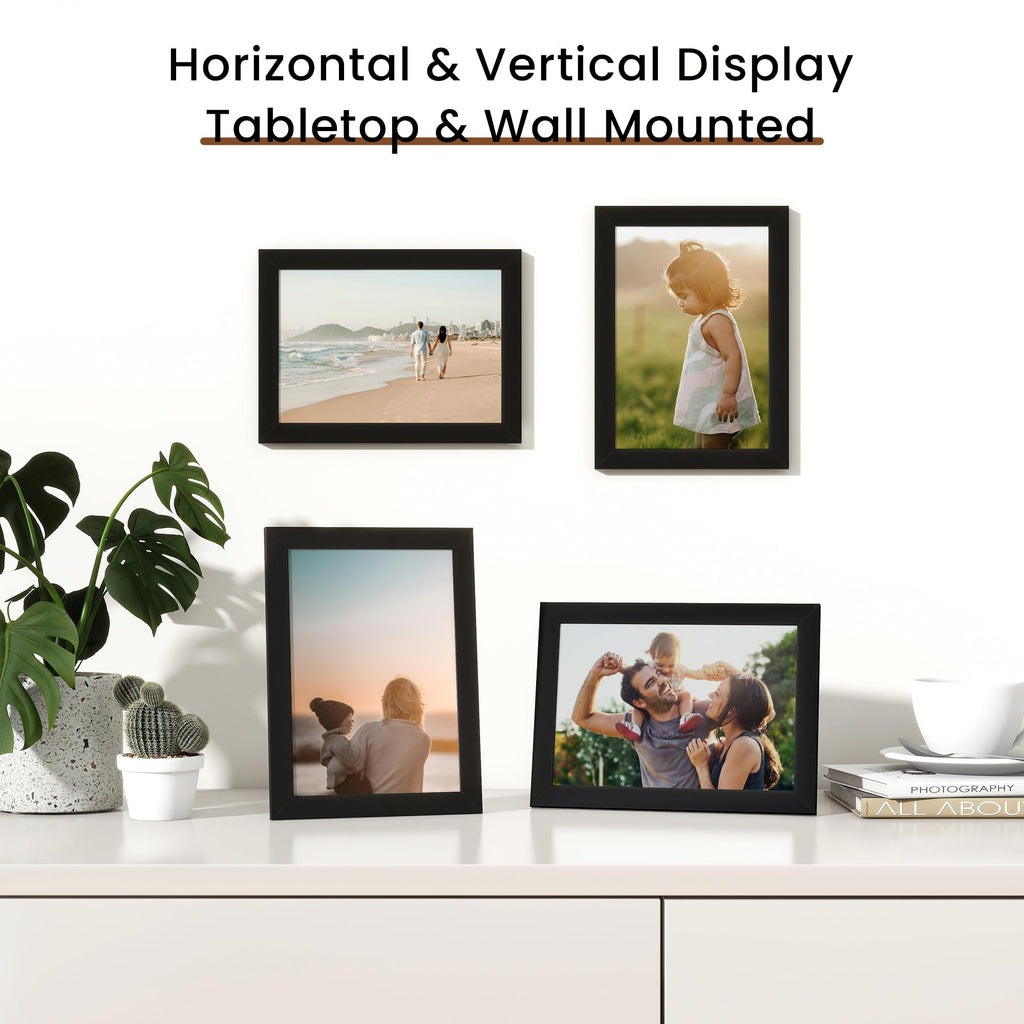 5x7 Picture Frame Set of 12, Photo Frames Display Pictures 5"x7", Black Picture Frames 5x7 Wall Gallery Collage Wall
