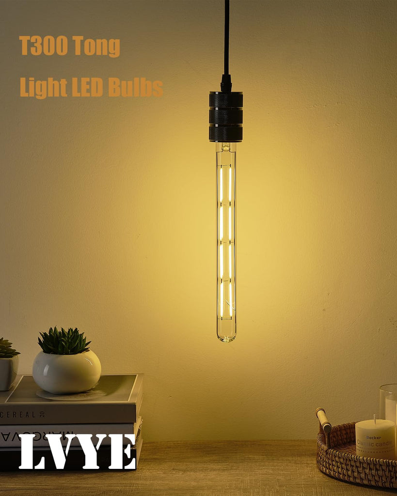 T10 Tubular Bulbs Dimmable Led Light 3000K Bulb E26 Medium Base 10W