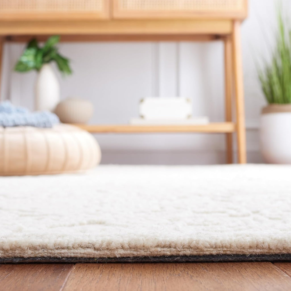 X Area Rug - 9' x 12', Ivory, Handmade Wool