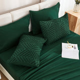 King Comforter Set 7 Pieces Dark Emerald Green