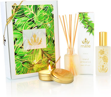 Home Ambiance Gift Box, Koke'e, Hawaiian Aromatherapy Gift Set with Reed Diffuser, Ambiance Mist + Soy Candle