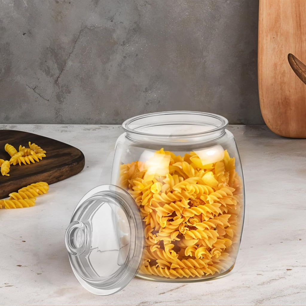 Large Cookie Jars with Lids Airtight, Clear Cookie Jar Counter Decorative - 110 oz Acrylic Candy Jar with Silicone