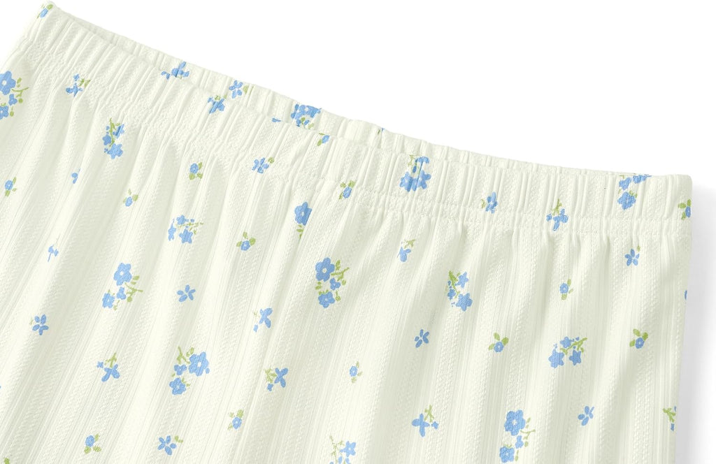 Pc Girls Pointelle Pajamas, Flared Wide-Leg Pants
