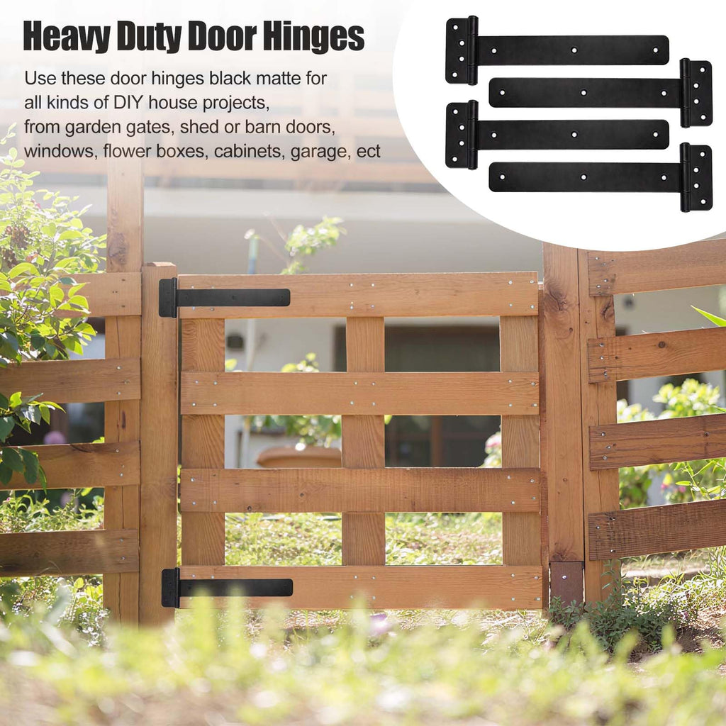 4 Pack 13" Large Heavy Duty Gate Hinges Gate Tee Hinge