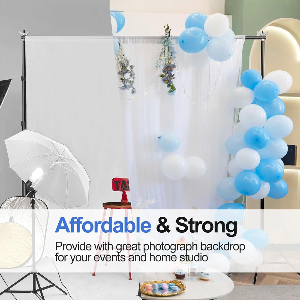 Backdrop Stand 10x8.5FT Adjustable Back Drop Stand for Party Events
