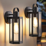2 Pack Exterior Lighting Fixtures, Outdoor Wall Light with Clear Glass