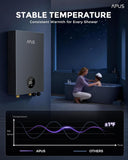 18kW Electric Tankless Water Heater, APUS 240V Instant On-Demand Hot Water Heater, Up to 4.4 GPM with LED Display