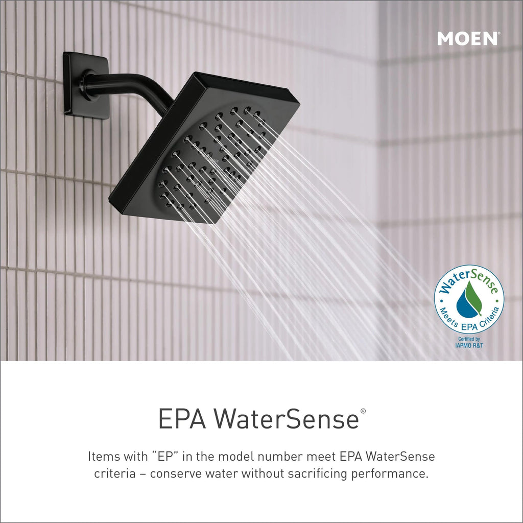Attune Shower Head with Handheld Sprayer, 6 Shower Head Spray Settings, Matte Black, 218H0BL