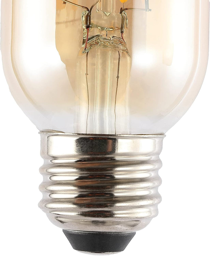 4W Vintage LED Edison Tube Light Bulbs 4.3", Amber, Pack of 6