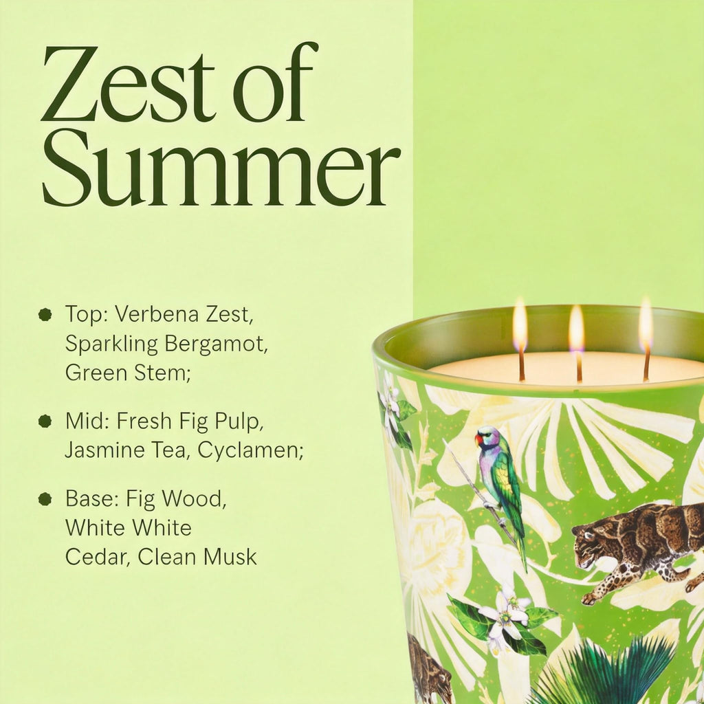 Verbena Fig Leaf Soy Candle, 30oz 3-Wick