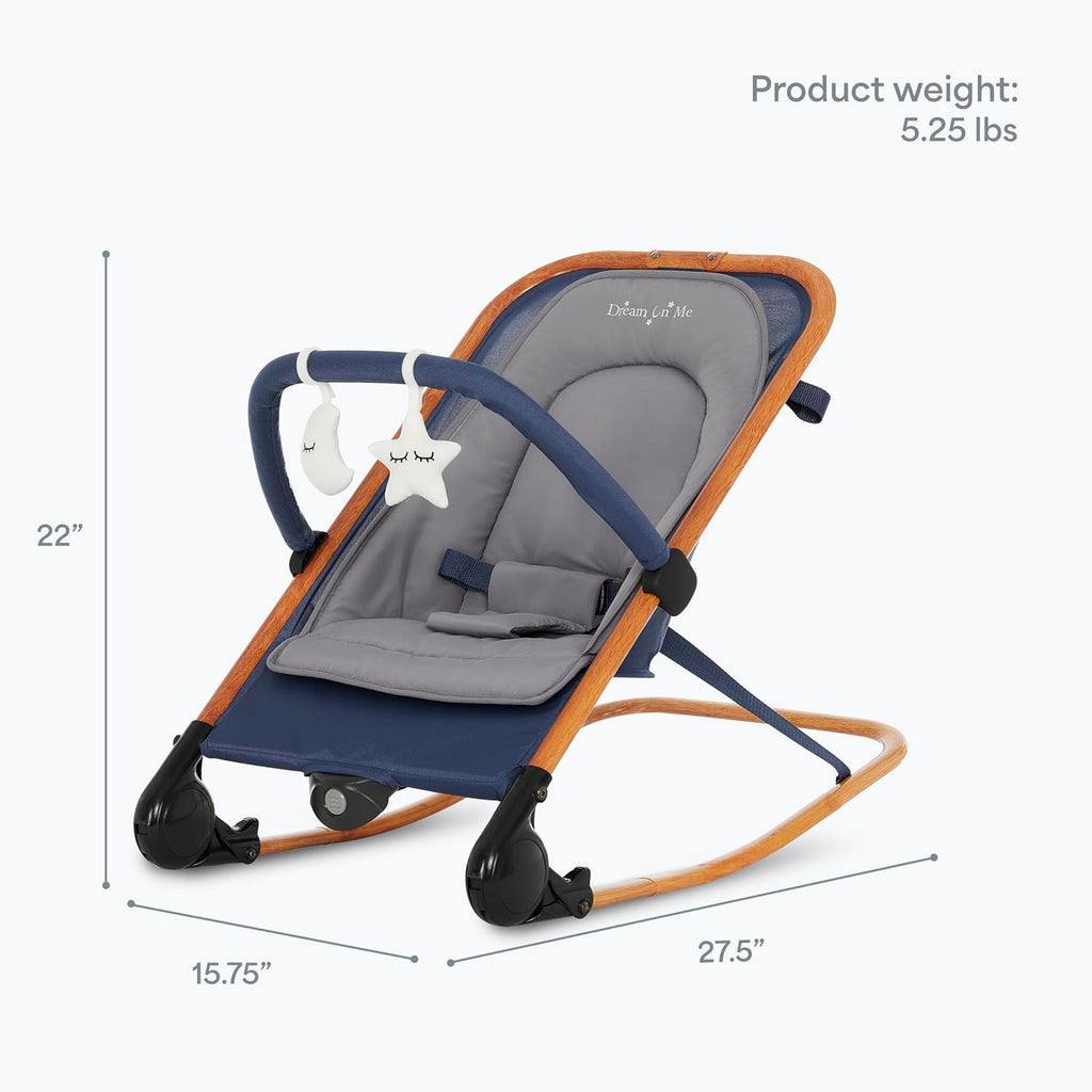 Rock On Me in-1 Baby Rocker and Stationary Seat, Blue