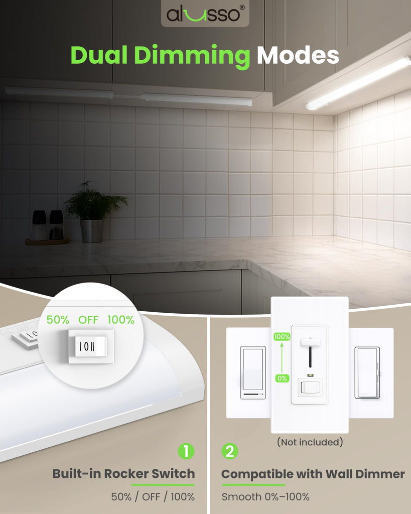 Hardwired 120V Under Cabinet Lighting 18 Inch Counter Kitchen Closet