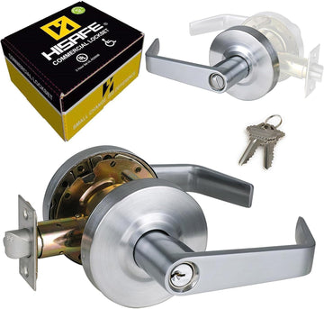 Keyed Entry Grade 2 Commercial Door Locks Heavy Duty Office Door Lever, Non-Handed, UL 3 Hour Fire Rated