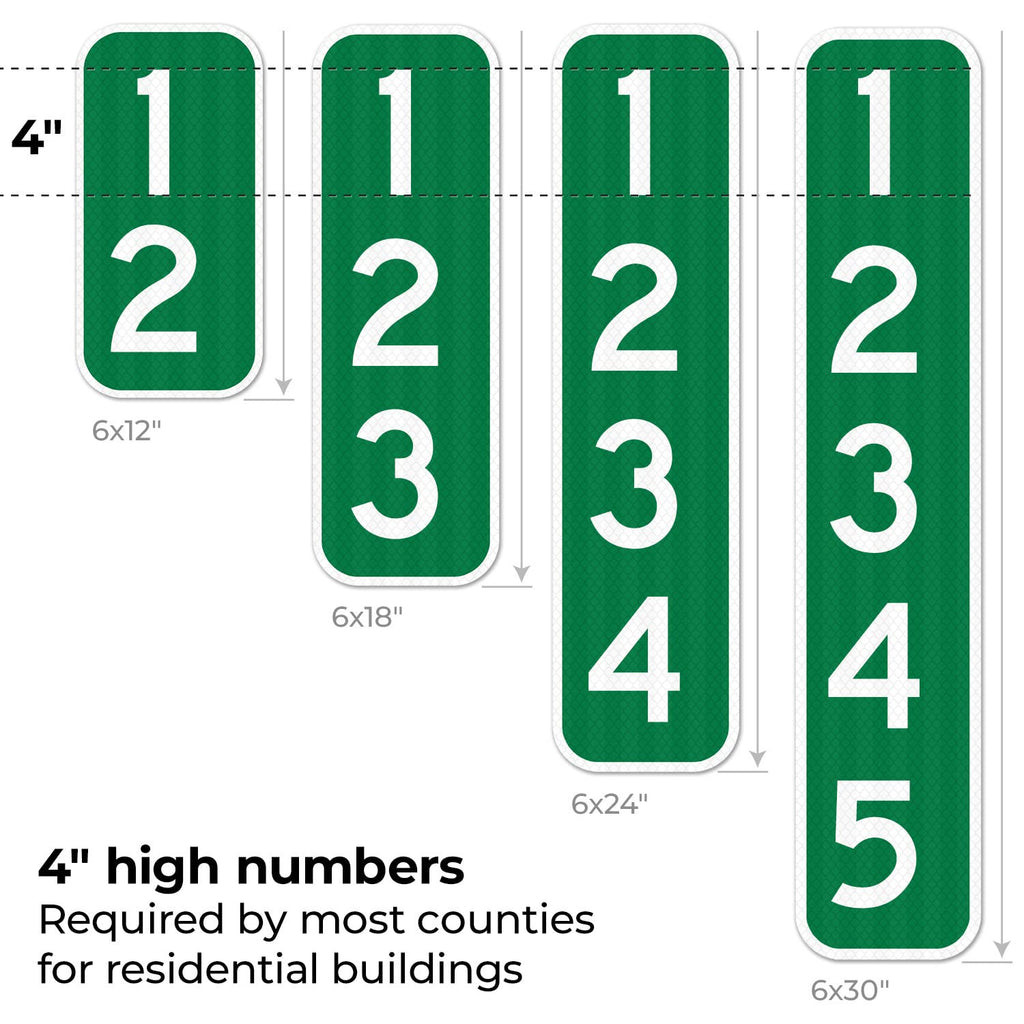 911 Address Sign, Custom Vertical Reflective Mailbox Sign, Christmas Gift