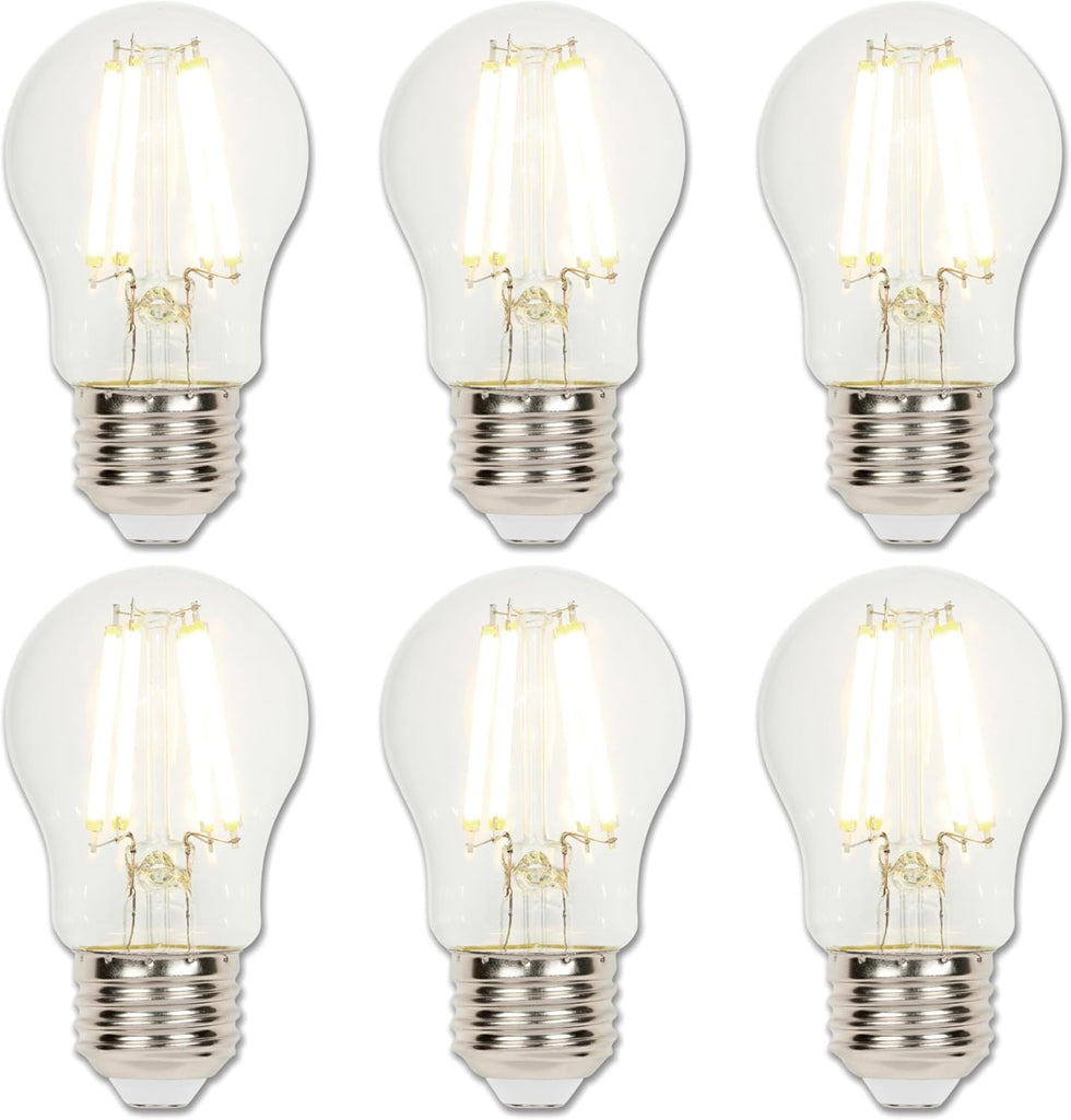 9 Watt (100 Watt Equivalent) A15 Dimmable Clear Filament LED Light Bulb, Medium Base, 6 Pack